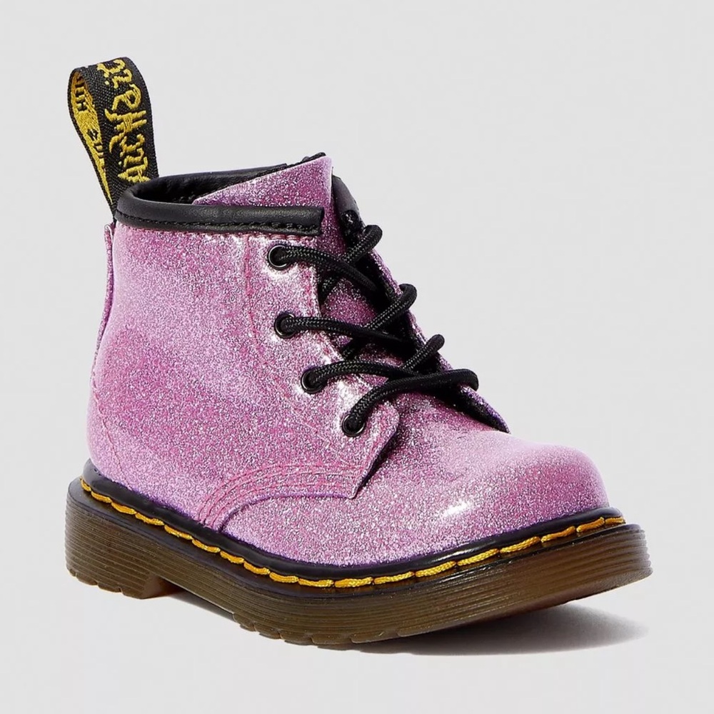 Dr. Martens Pink Glitter Boots